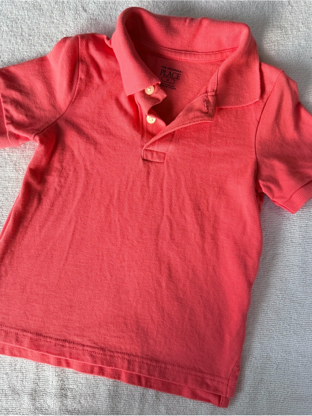 The Children's Place Coral-Red Short Sleeve Polo